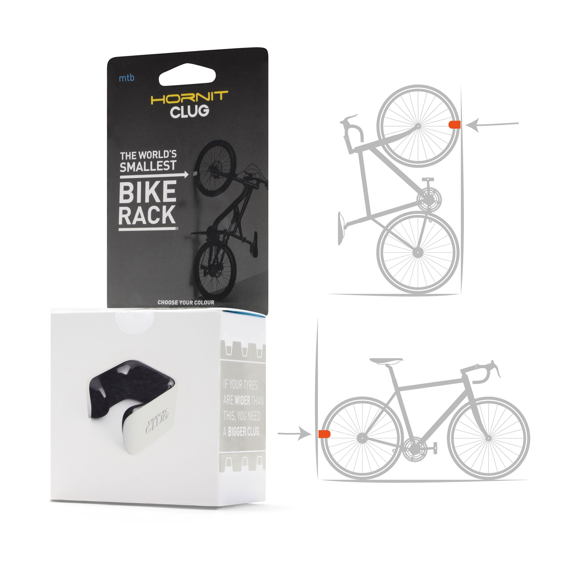 bike pedal wall hanger CLUG hybrid | The World's Smallest Bike Rack